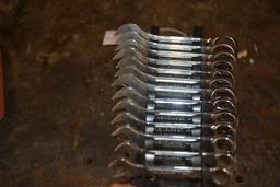 Set of 13 Craftsman Stubby Wrenches, Open End, Metric, 8mm-22mm, In Holder