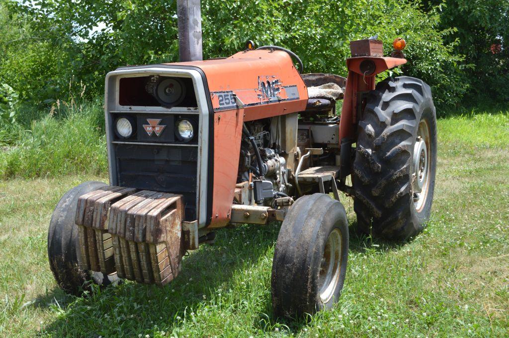 LOT INFO UPDATED - Massey Ferguson 255 Tractor with front weights, Seal Out on Power Steering -