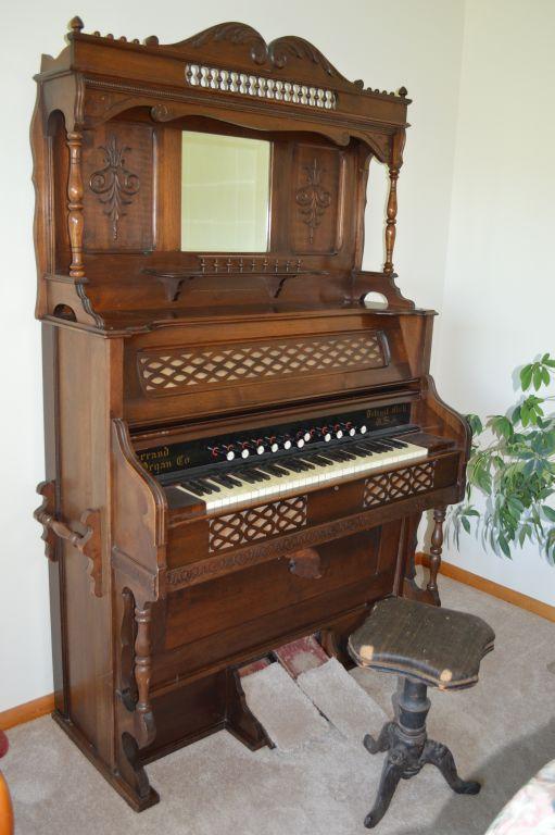 Garrard Organ Company Pump Organ and Stool