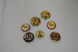 Group of Presidential Advertising Pins/Buttons