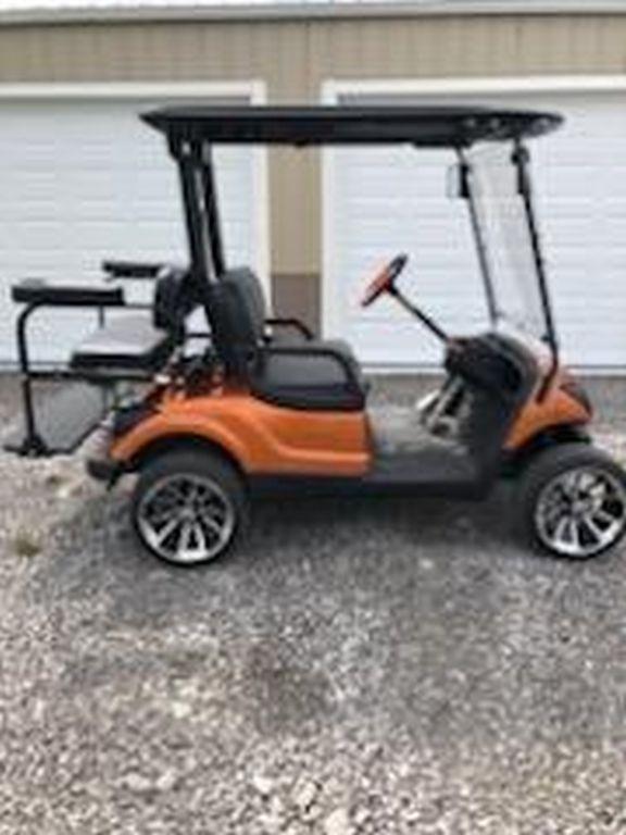 2012 Yamaha Copper Colored Gas Golf Cart w/ Back Bench for 2 More, Runs Gre