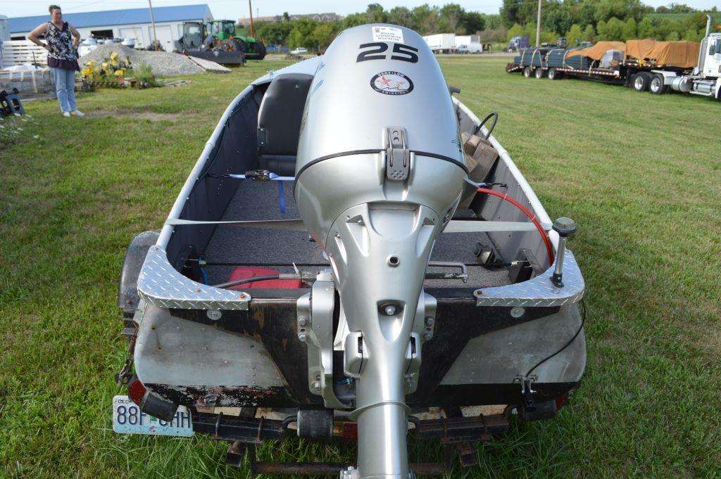 1960 Largo Aluminum Boat w/ 1997 Honda 25 HP Motor and 1974 SPA Trailer