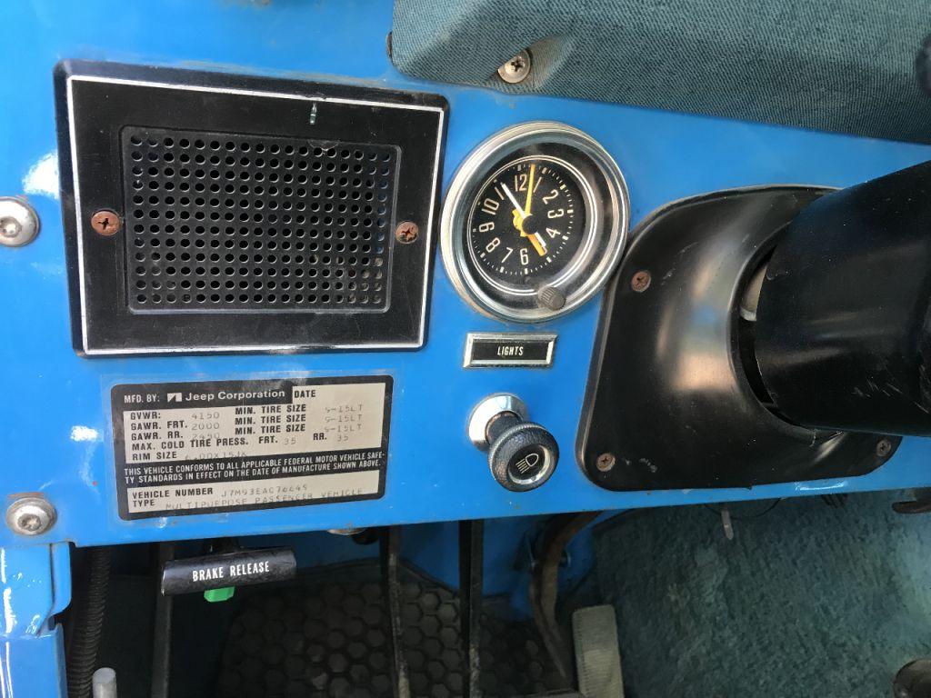 1977 CJ7 Light Blue Jeep, 2nd Owner, All Original w/ exception of a few Eng