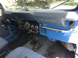 1977 CJ7 Light Blue Jeep, 2nd Owner, All Original w/ exception of a few Eng