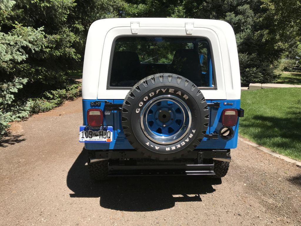 1977 CJ7 Light Blue Jeep, 2nd Owner, All Original w/ exception of a few Eng