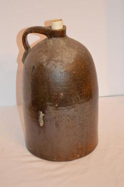 1 (?) Gallon Narrow Crock Jug - Brown Glazed