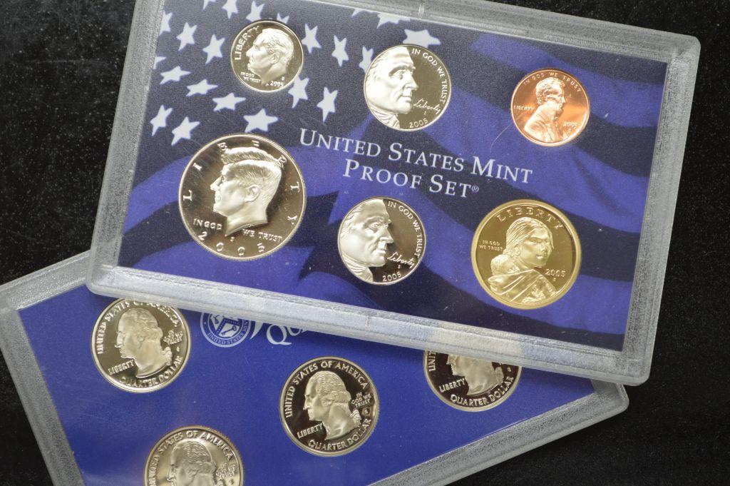 2005: 1 - United States Mint 50 State Quarters Proof Set, 2 - United States