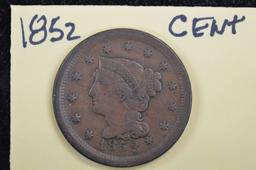 1852 One Cent Piece