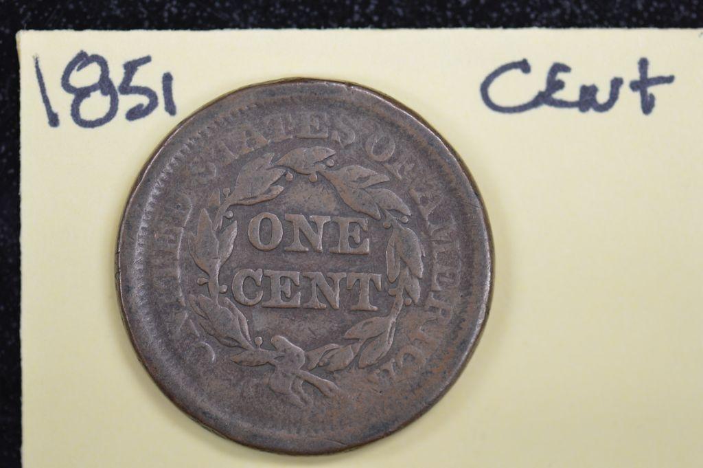 1851 One Cent Piece