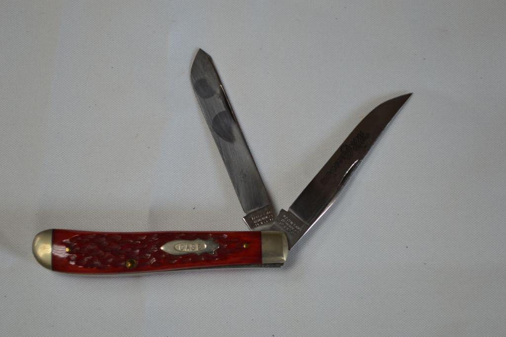 WR Case and Sons, Bradford PA Tested XX 62007  1/2 Knife w/ Red Colored  Wo