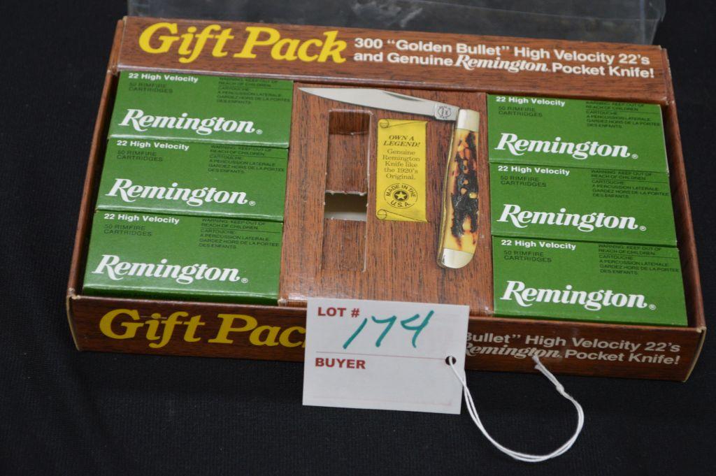 Remington Golden Bullet Gift Pack, 300 - 22 LR Shells - NO KNIFE