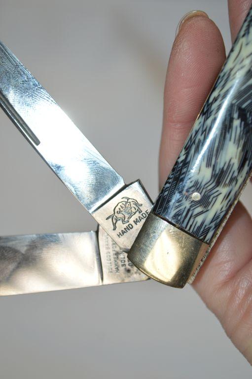 Trapper Jack Hand Made Bone Handled Knife - Bulldog Brand Hammer Forged, So