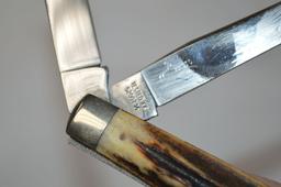 Case Brothers Bradford, PA Tested XX, Knife w/Man Made Antler/Bone Handle,