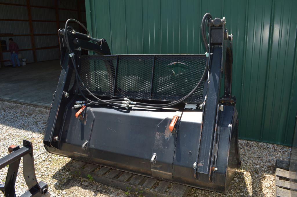 83” Heavy Duty Bucket with Grapple, Tines and Back-Screen
