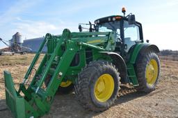 2011 John Deere 7330 Premium MFWD Tractor w/ Fenders, 741 Self Leveling Loa