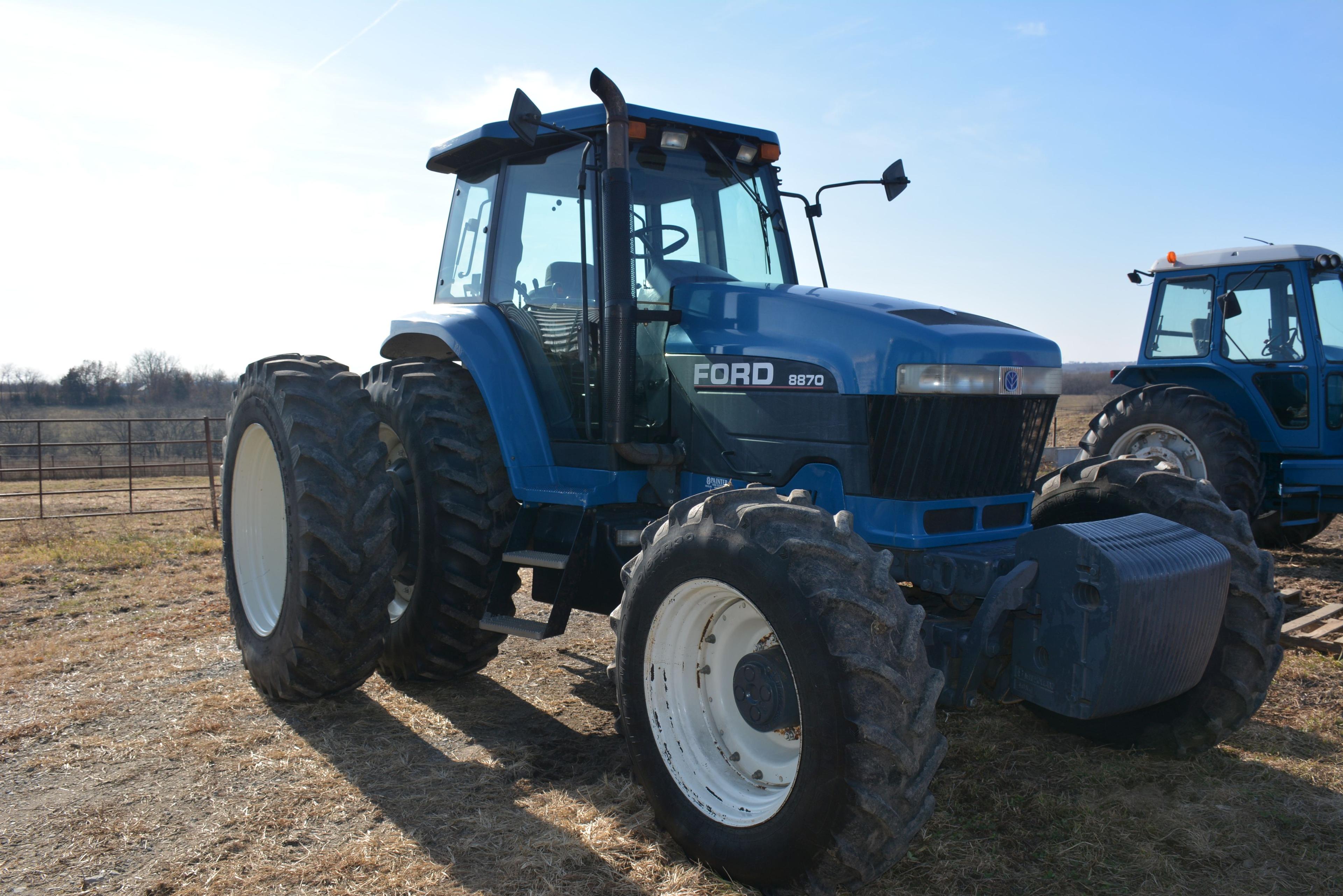 1995 Ford 8870 Dsl Tractor, Super Steer, MFWD, 380/85R30 Front Rubber 65%,