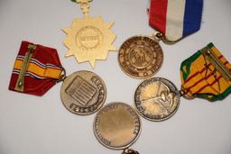 Group of 5 Military Ribbons and Medallions