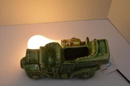 Buckingham Ceramics Green Car Lamp