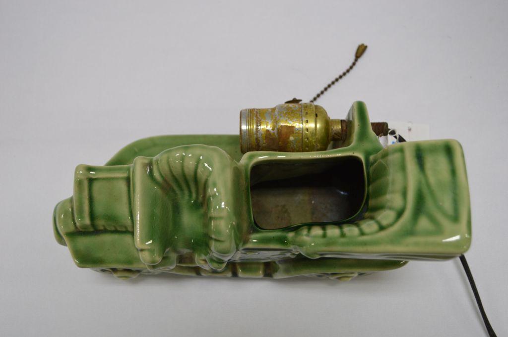 Buckingham Ceramics Green Car Lamp