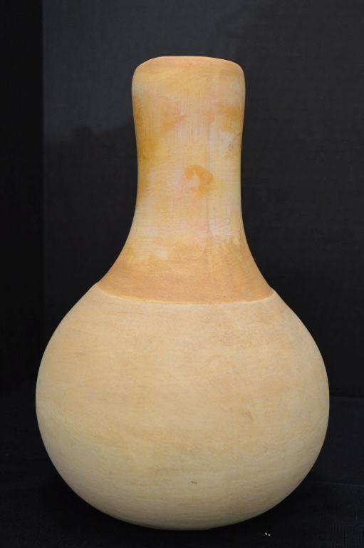 Unmarked Gourd Vessel w/ Lid, Matte Finish, 11 1/2 in.