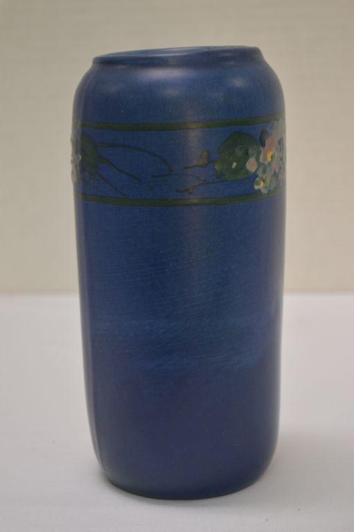 Weller Blue Hudson Style Vase, 7 in.