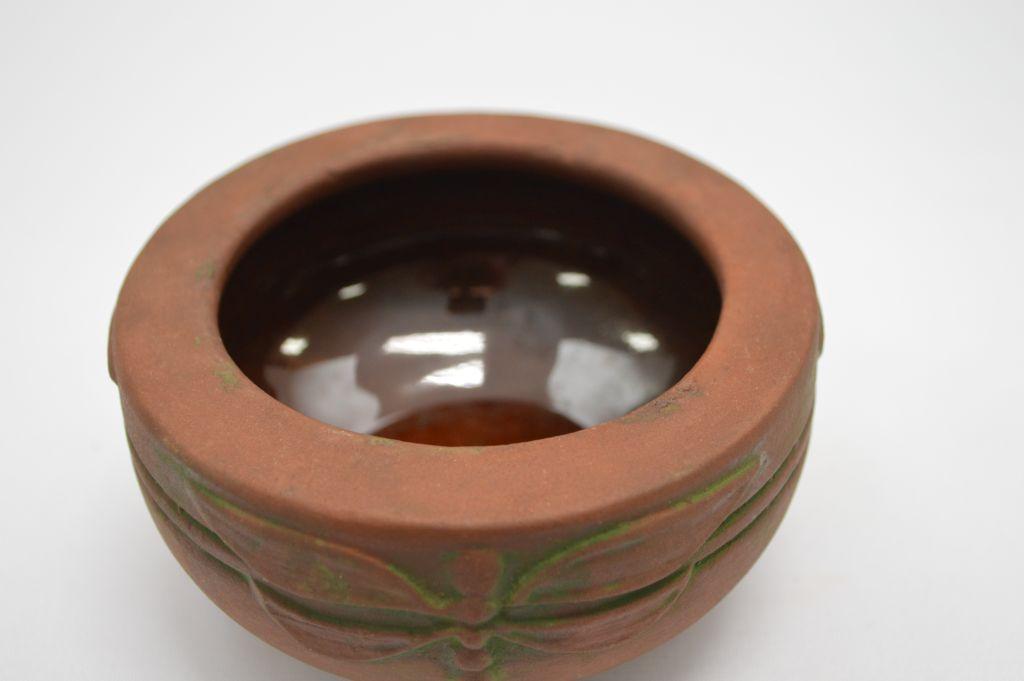 Unmarked "Miss Aztec" Bowl w/ Dragon Fly Design, 4 in.