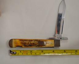 SXM Queen Steel, Titusville PA 031 91L, Single Blade w/ Lock Back, Manmade