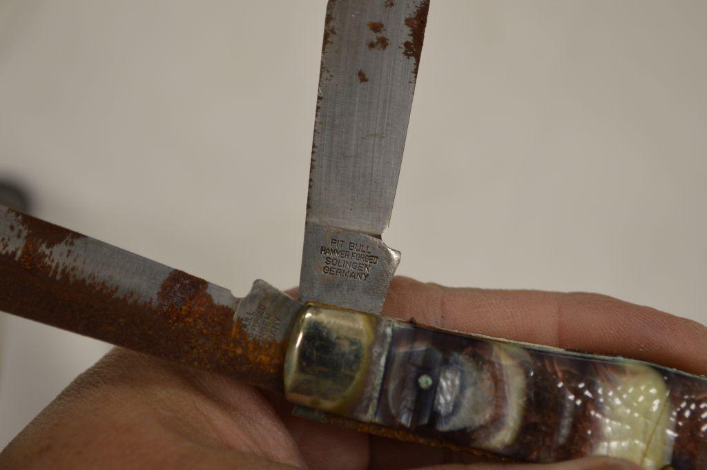 1997 Bulldog Handmade Hammer Forged Solingen Germany Double Blade, Manmade