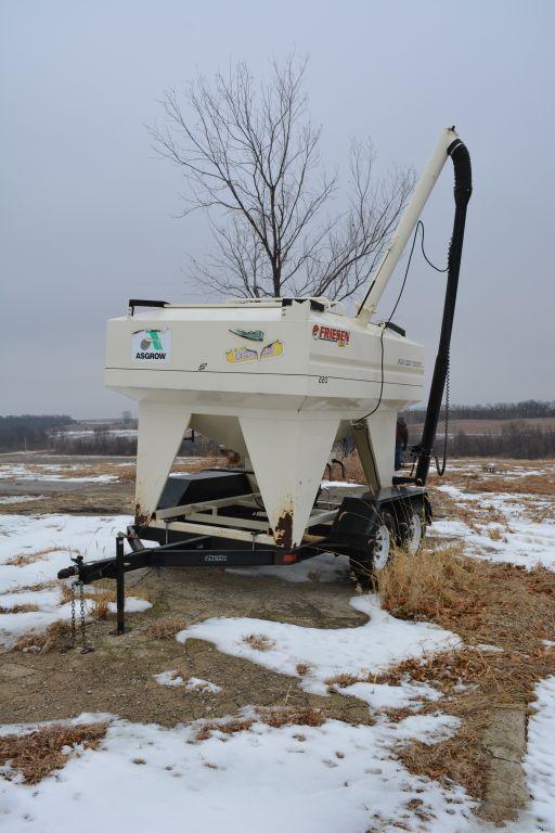 Friesen 220 Bulk Seed Tender, Corded Remote, Bumper Hitch, Lights, Honda El