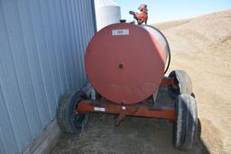 500 gal Fuel Tank on Wheels, 110 volt Pump w/ Meter, Good Tires