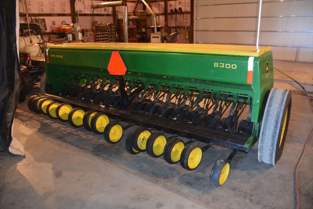John Deere 8300 Drill, 10" Spacing 16 Row, New Marker Tires, Completely Reb