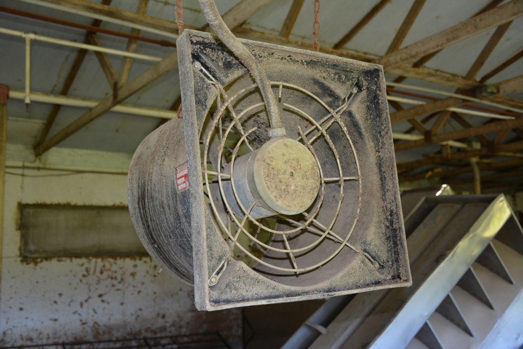 Del-Air Model TF200 Finishing House Fans, to be removed