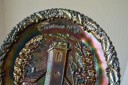 Pr Fenton Christmas Plates – 1970 “The Little Brown Church in the Vale” #1