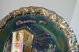 Pr Fenton Christmas Plates – 1970 “The Little Brown Church in the Vale” #1