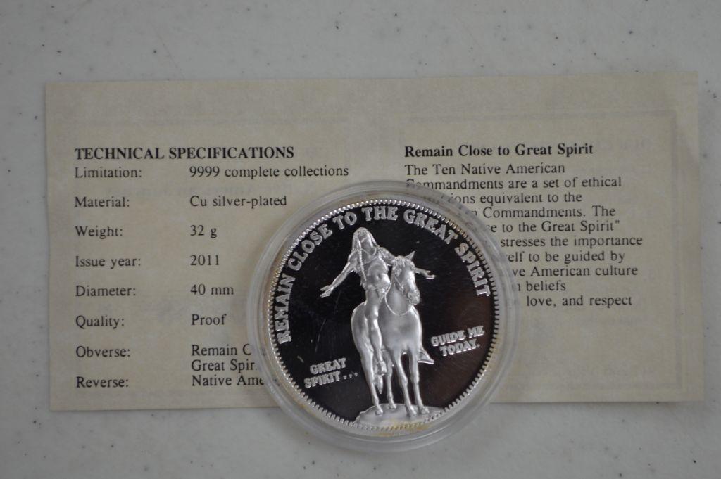 Native American Journey Medallison by American Mint, Silver Plate