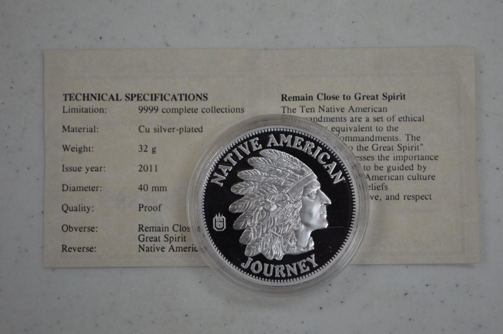 Native American Journey Medallison by American Mint, Silver Plate