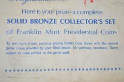 Group of 36 Solid Bronze Presidential Franklin Mint Coins