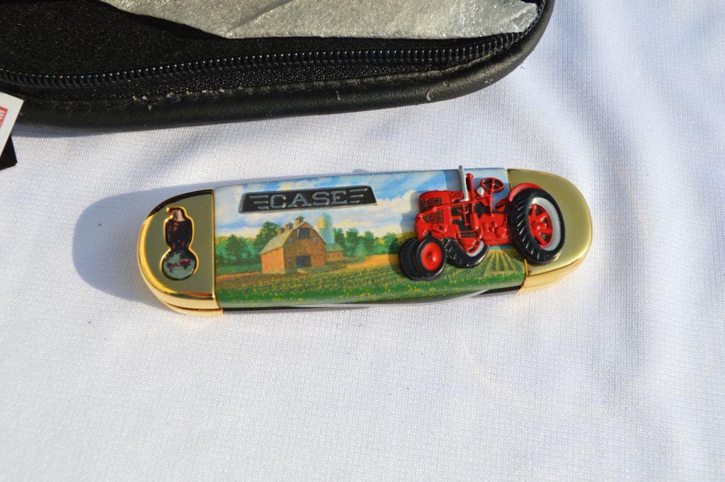 Franklin Mint Collector Knive – in Soft Case, Single Blade - Case Tractor