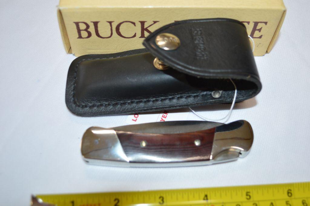 Buck Knife Duke Model #500, NIB with Buck Leather Sheath, Original Paperwor