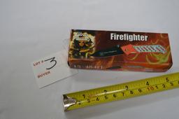 Firefighter Tribute Knife, NIB, Flip & Lock Blade with Belt Clip and Faux H