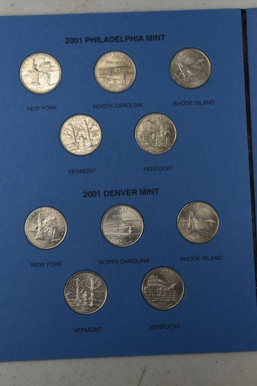 3 - Whitman Albums of State Hood Quarters; 1999-2001 Complete, 2002-2005 Co