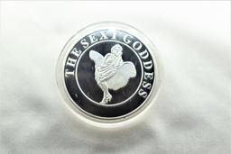 Silver Coin/Token of Marilyn Monroe in Plastic Holder