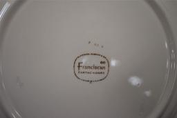 11 - Francescan Ware Apple Pattern Dinner Plates, 11"  Diameter, some old &