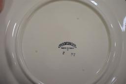 11 - Francescan Ware Apple Pattern Dinner Plates, 11"  Diameter, some old &