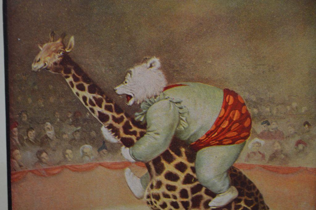 Matted Print of Roosevelt Bear "Big Giraffe"