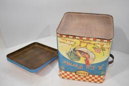 A La Ferme Double Handle Tin w/ Lid - Modern