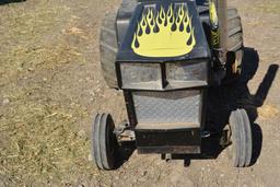 Black Lawn Pulling Tractor, Single Cylinder, Kohler Motor, Rear Weights, Ru