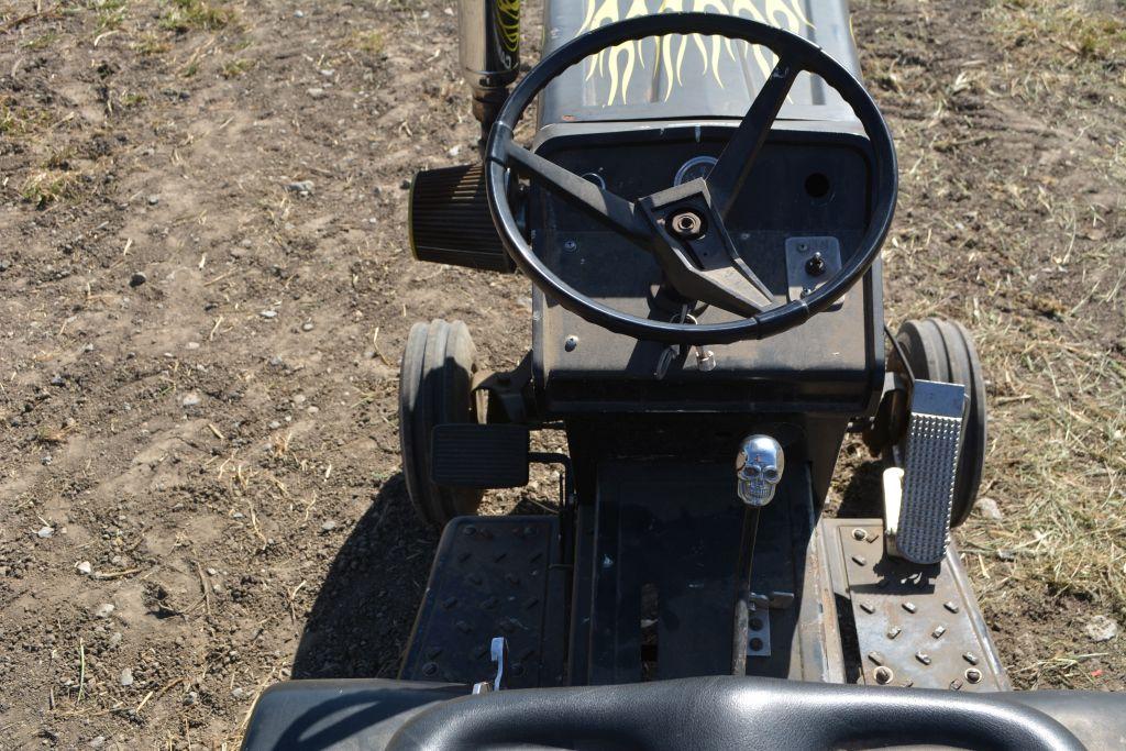 Black Lawn Pulling Tractor, Single Cylinder, Kohler Motor, Rear Weights, Ru
