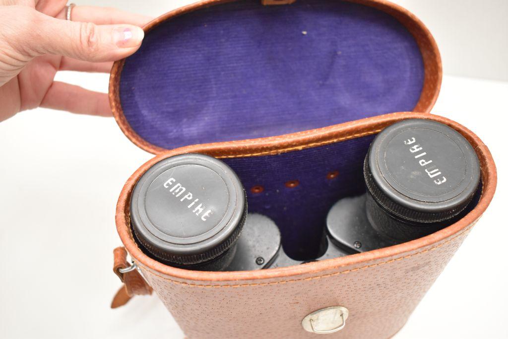 Pair of Empire Binoculars in Leather Case