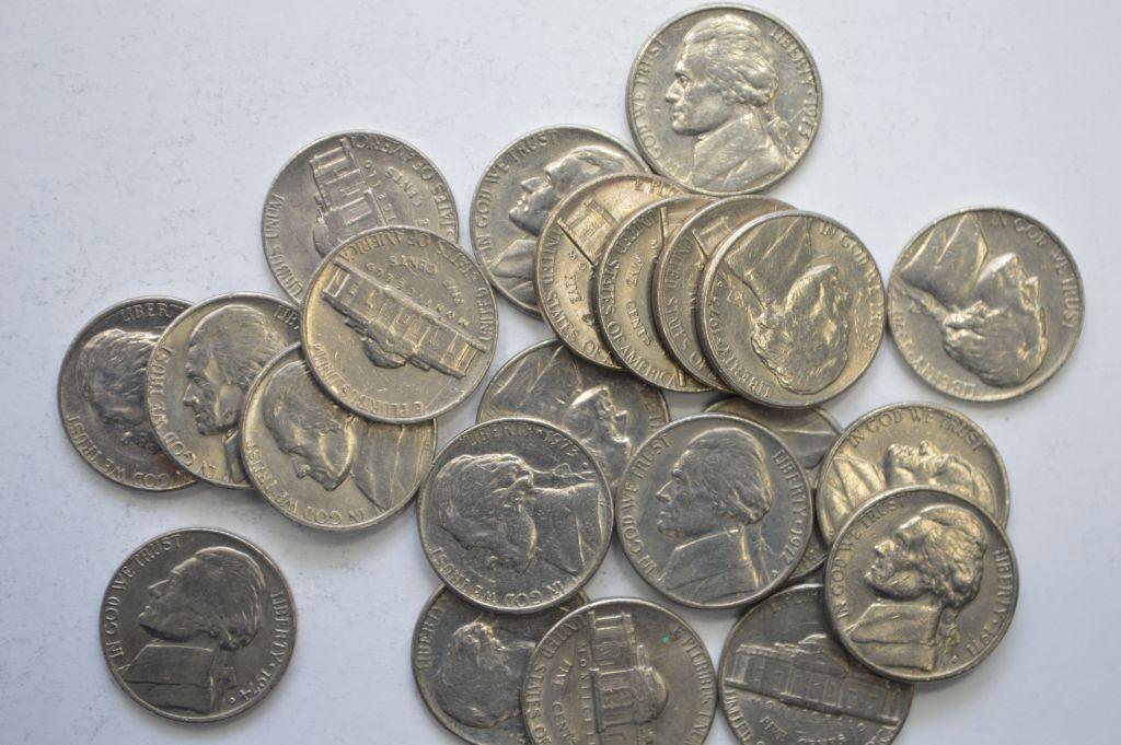 22- 1970's Jefferson Nickels